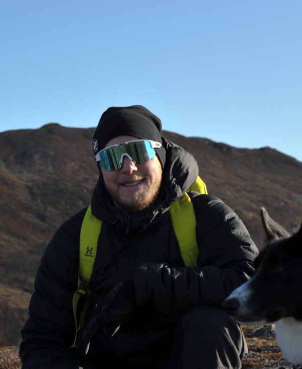 Henrik på fjället ovanför Hemavan
